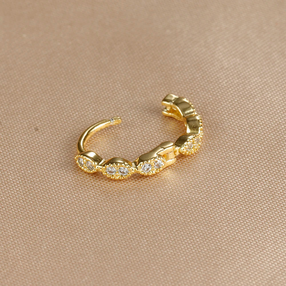 Armonia Milano — Stella Foglia CZ Hoop Earring