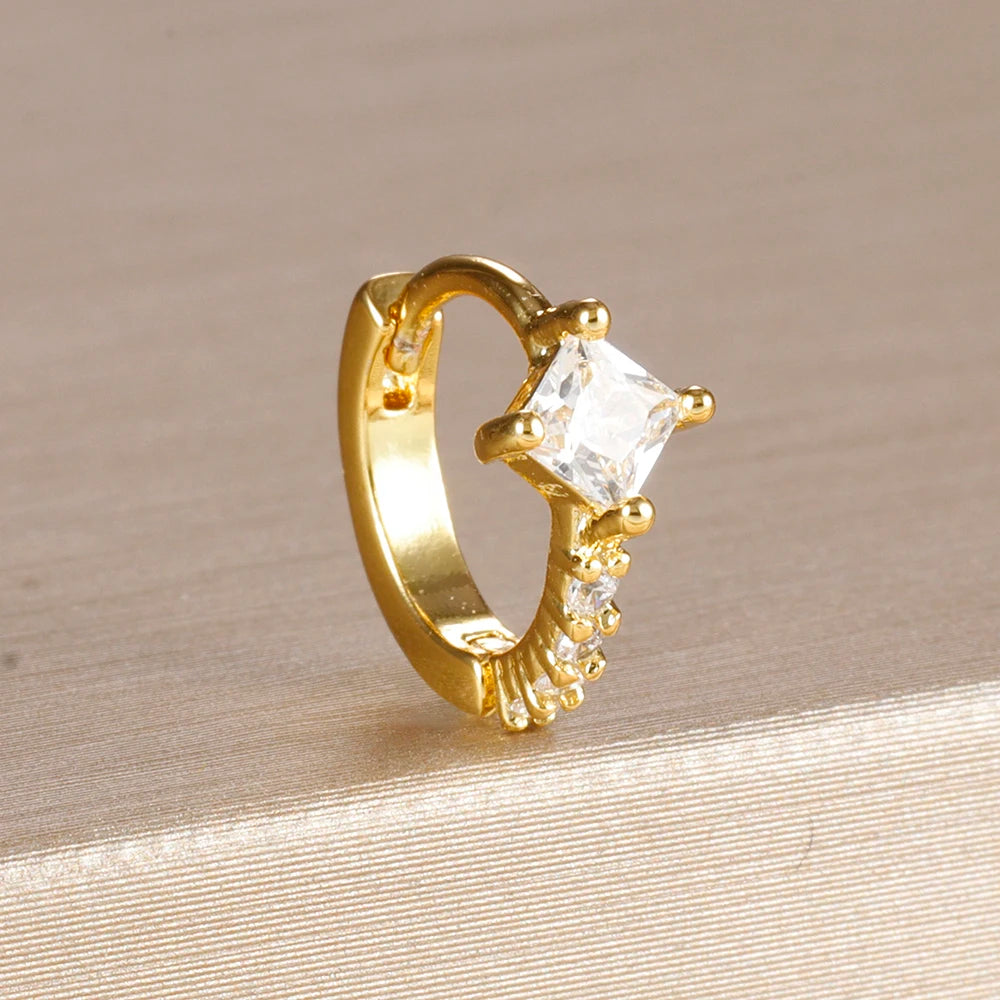 Armonia Milano — Stella Foglia CZ Hoop Earring