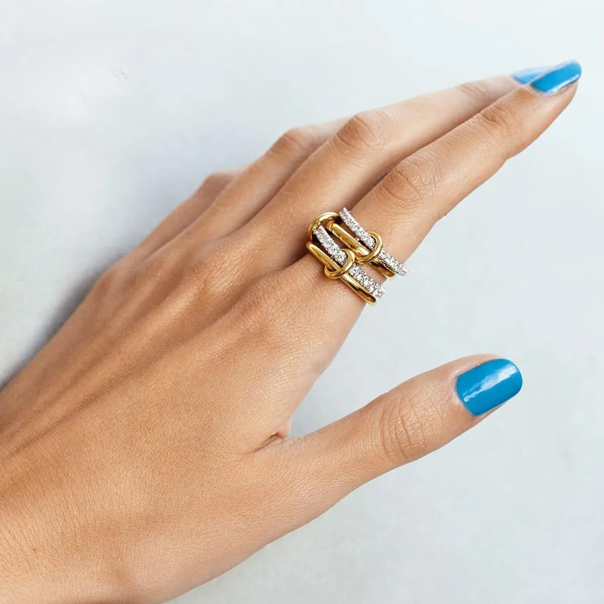Armonia Milano “Fiamma” Two-Tone Stacking Ring Set