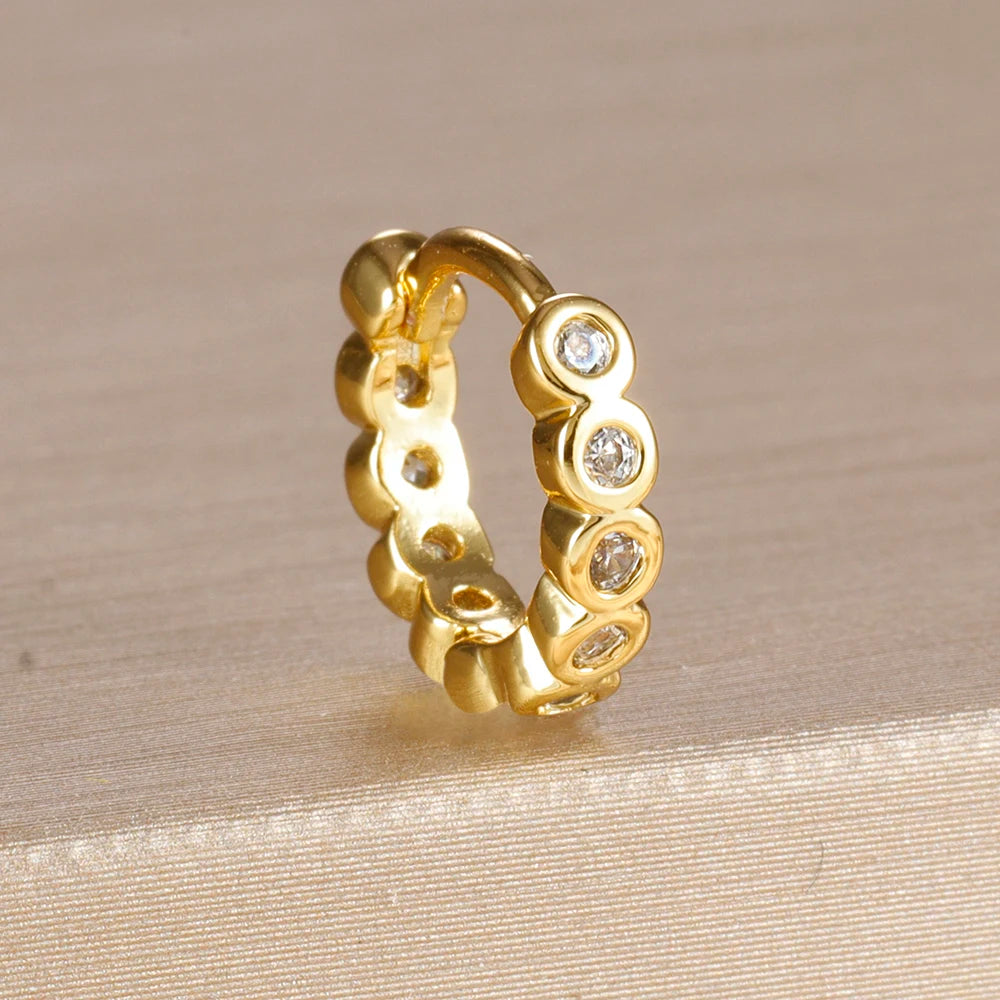 Armonia Milano — Stella Foglia CZ Hoop Earring