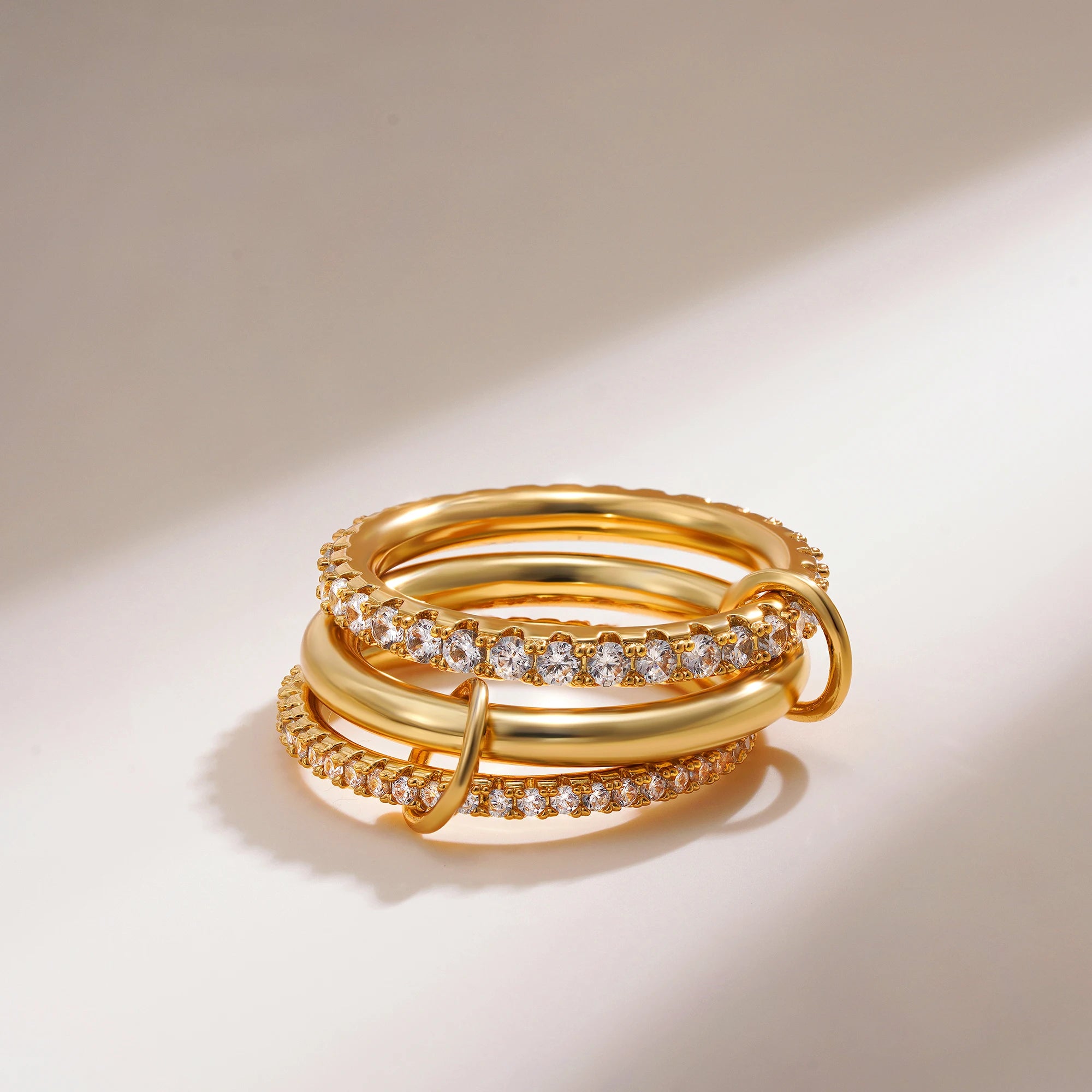 Armonia Milano “Stella” Multilayer Zircon Ring Set