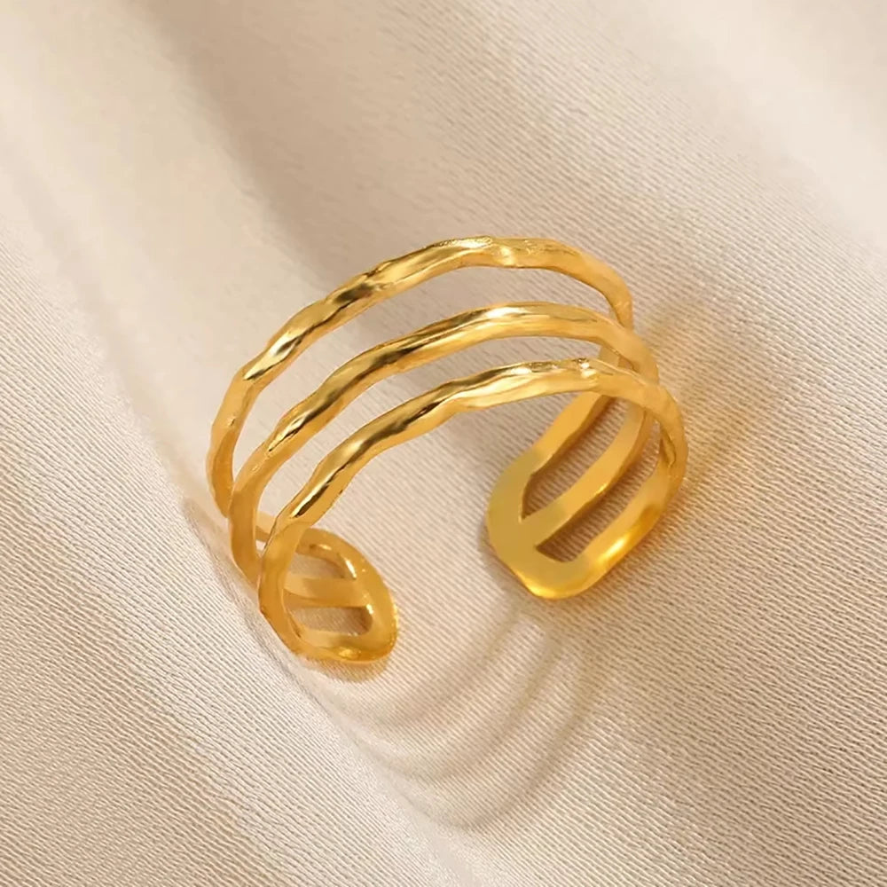 Armonia Milano “Linea Infinita” Gold-Tone Open Ring