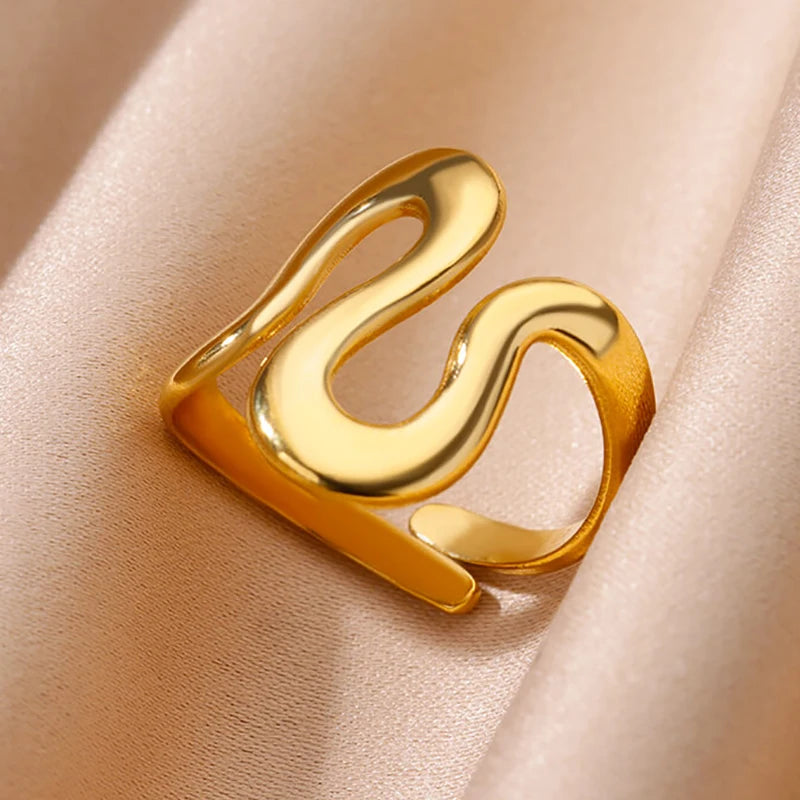 Armonia Milano “Linea Infinita” Gold-Tone Open Ring