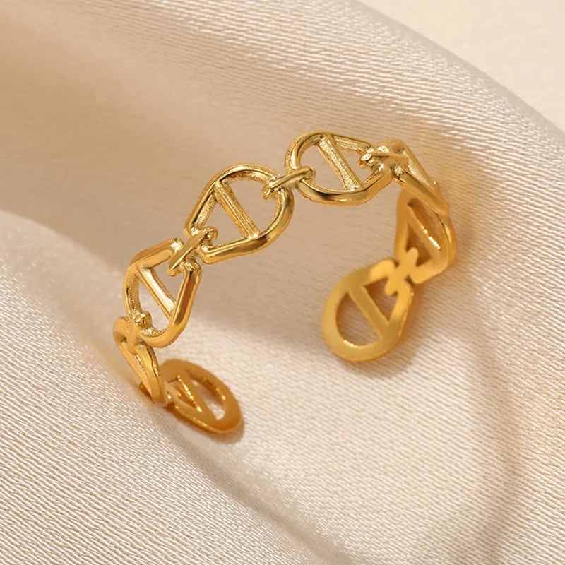 Armonia Milano “Linea Infinita” Gold-Tone Open Ring