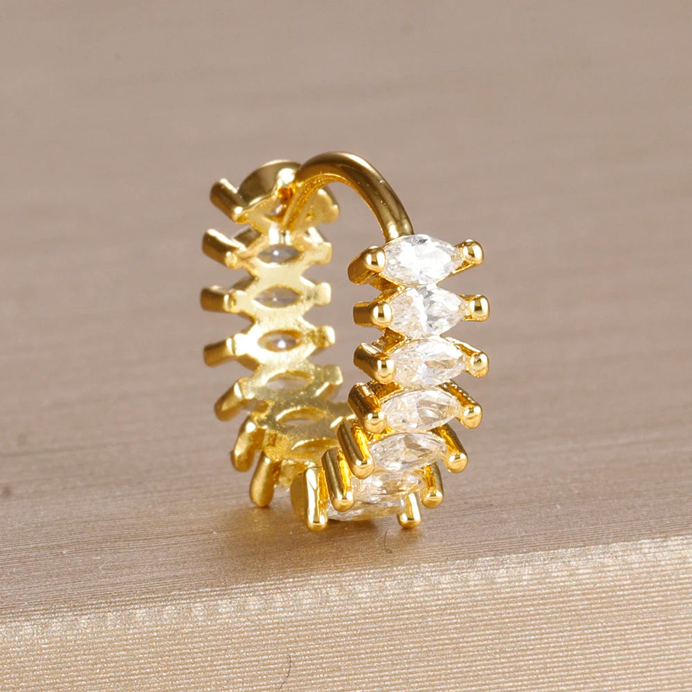 Armonia Milano — Stella Foglia CZ Hoop Earring