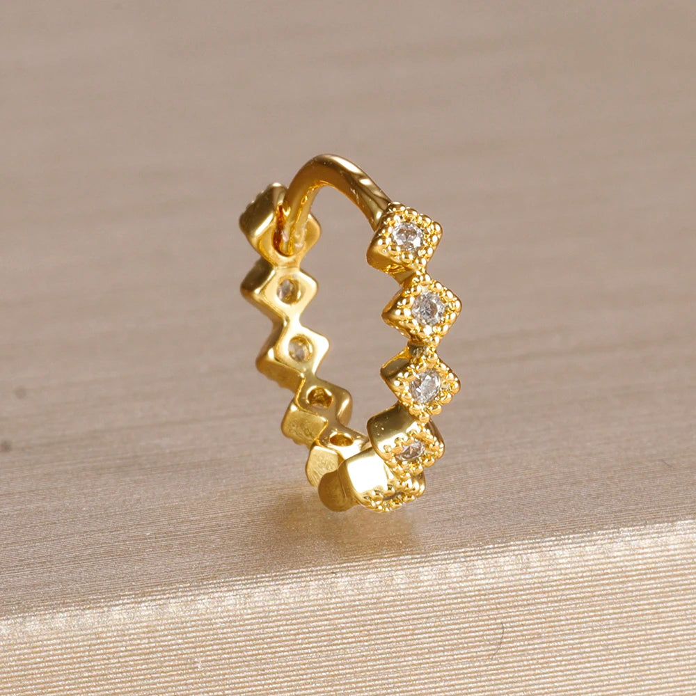 Armonia Milano — Stella Foglia CZ Hoop Earring