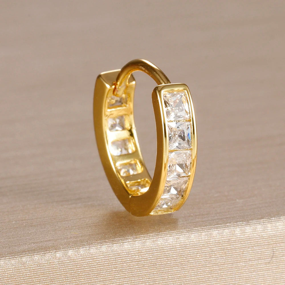 Armonia Milano — Stella Foglia CZ Hoop Earring