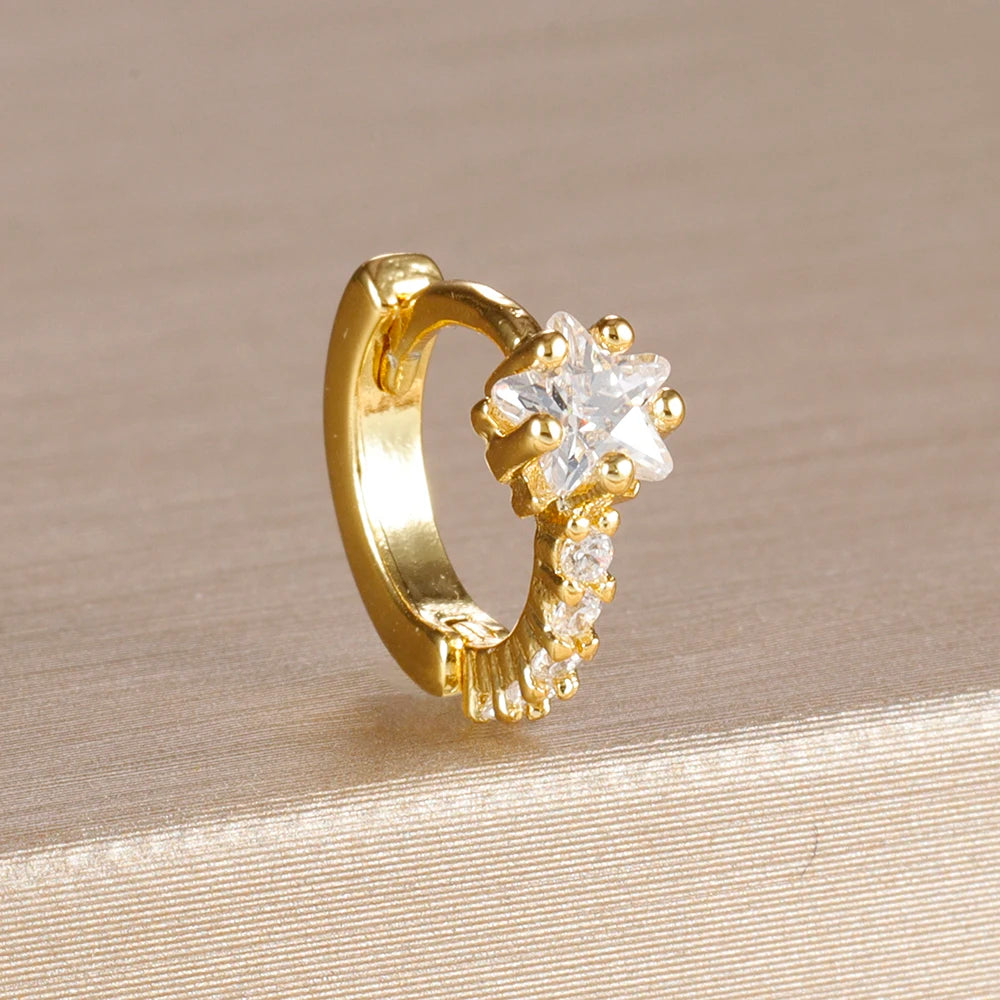 Armonia Milano — Stella Foglia CZ Hoop Earring