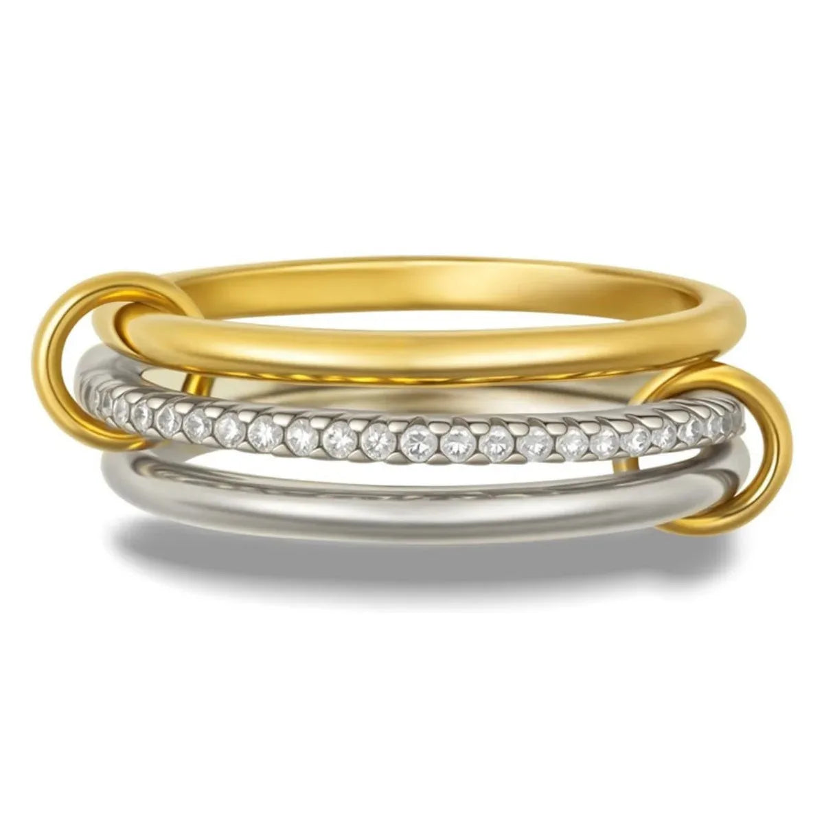 Armonia Milano “Fiamma” Two-Tone Stacking Ring Set