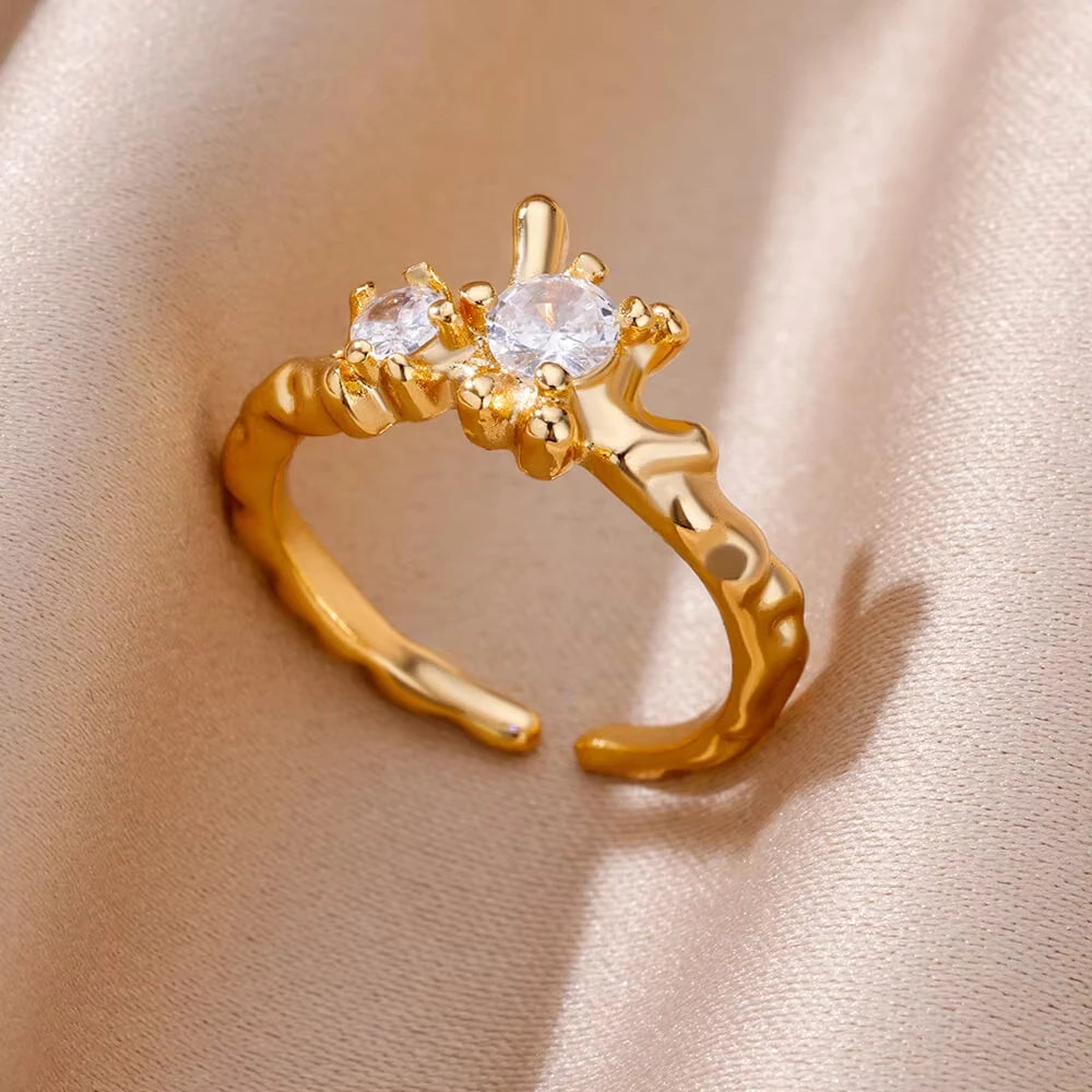 Armonia Milano “Occhio” Zircon Geometric Ring