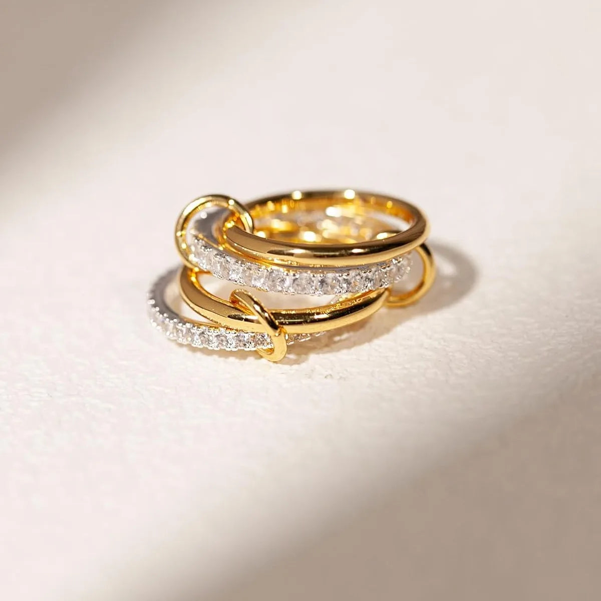 Armonia Milano “Fiamma” Two-Tone Stacking Ring Set