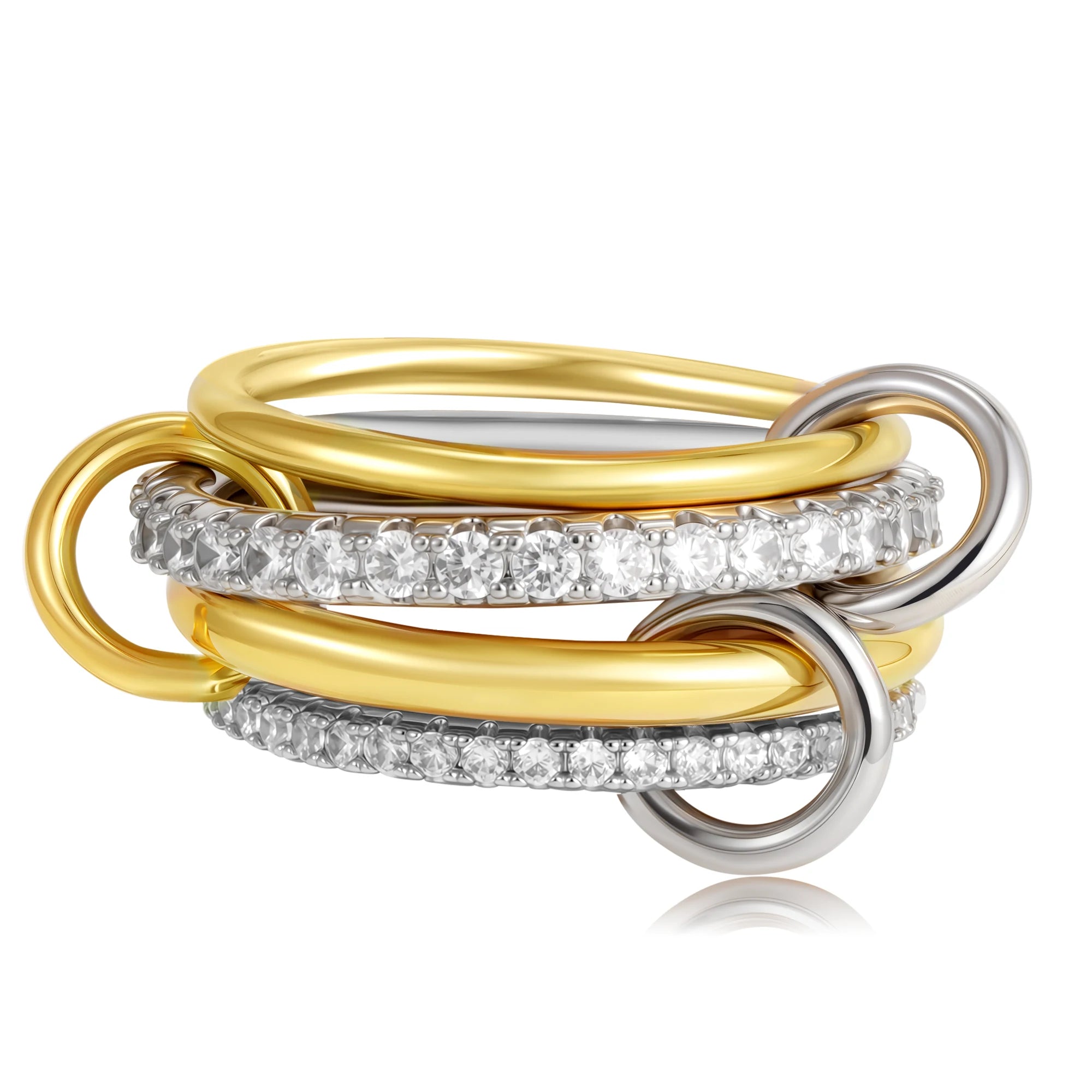 Armonia Milano “Stella” Multilayer Zircon Ring Set