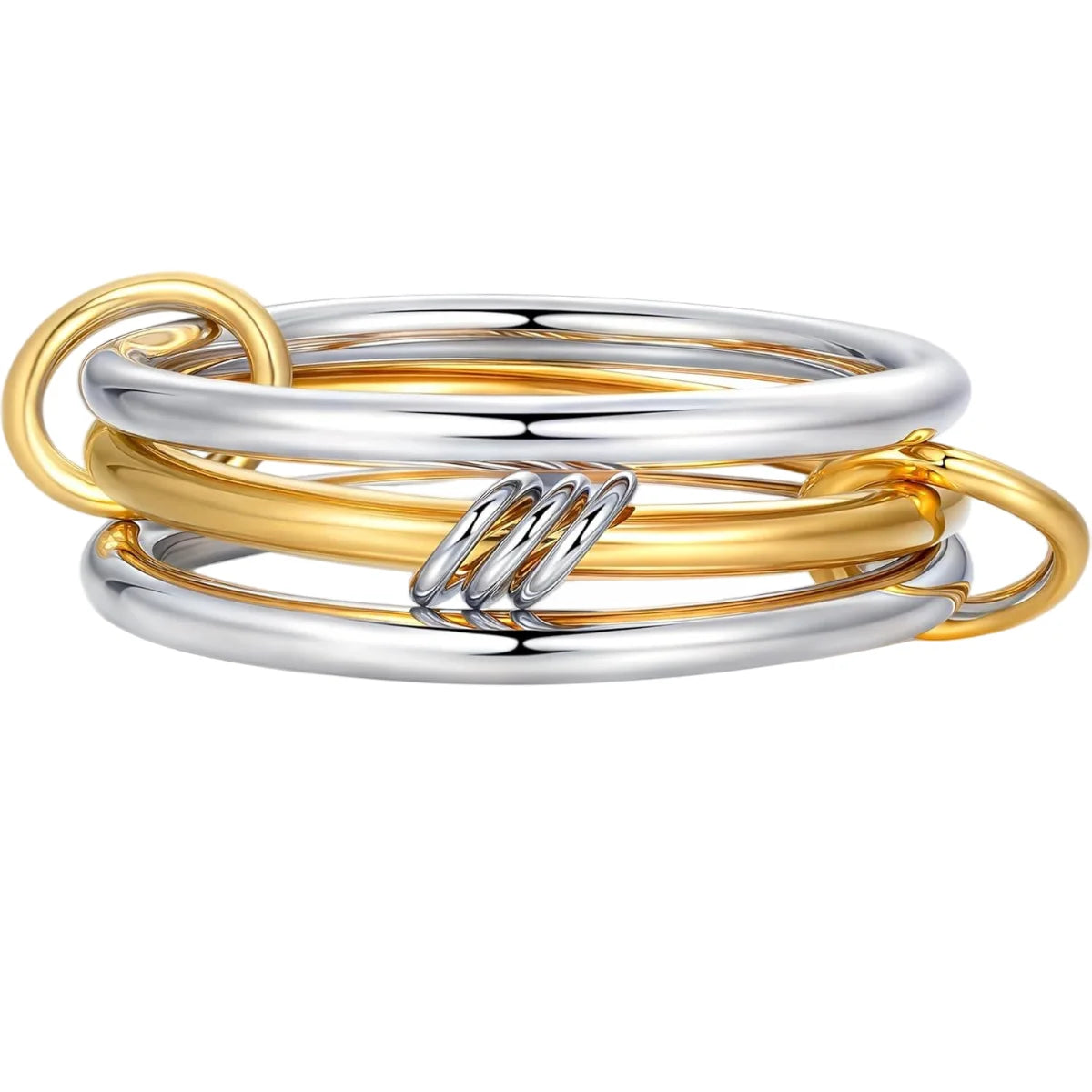 Armonia Milano “Fiamma” Two-Tone Stacking Ring Set