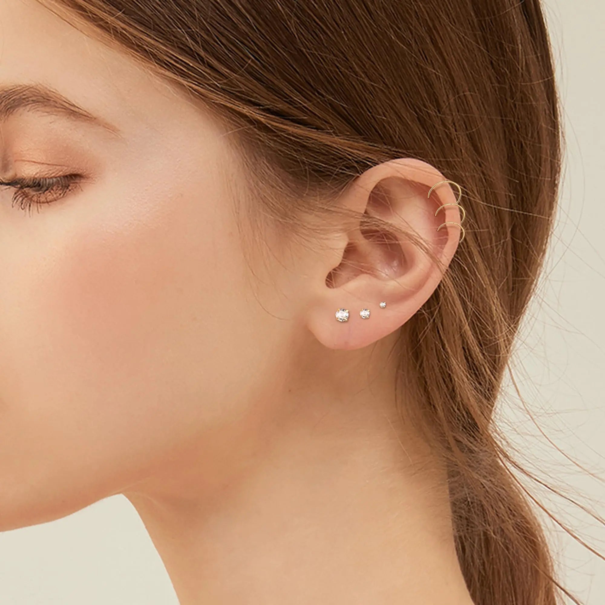 Armonia Milano — Luce Essenziale CZ Stud Earrings
