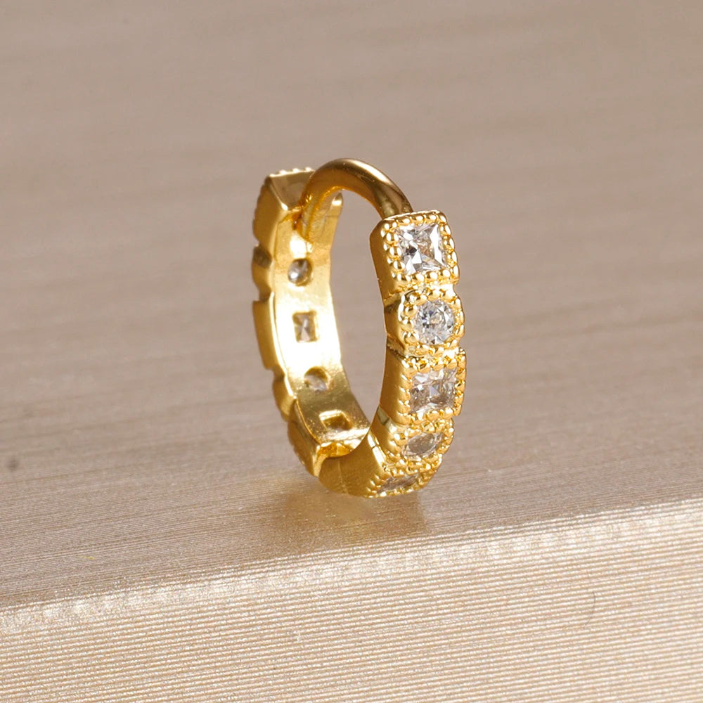 Armonia Milano — Stella Foglia CZ Hoop Earring