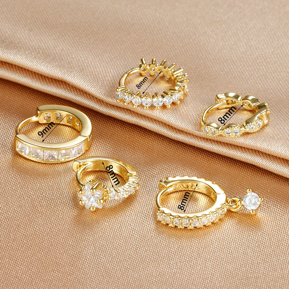 Armonia Milano — Stella Foglia CZ Hoop Earring