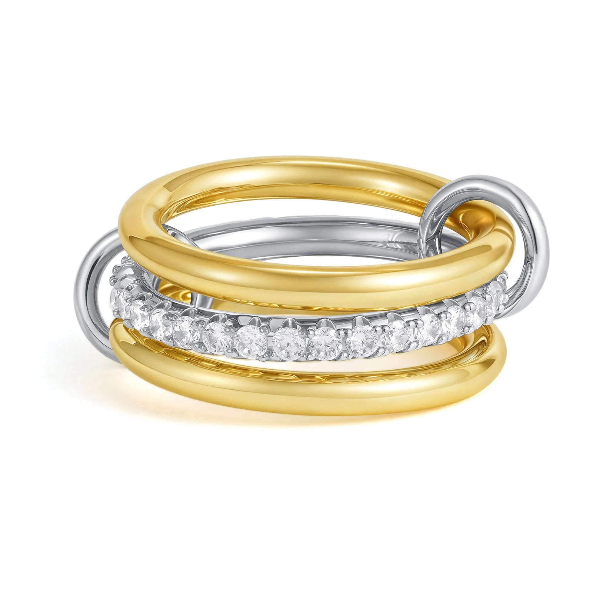 Armonia Milano “Stella” Multilayer Zircon Ring Set