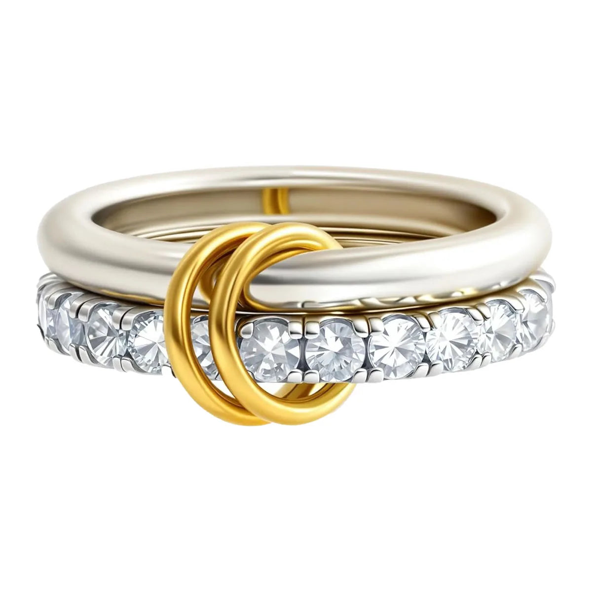 Armonia Milano “Fiamma” Two-Tone Stacking Ring Set