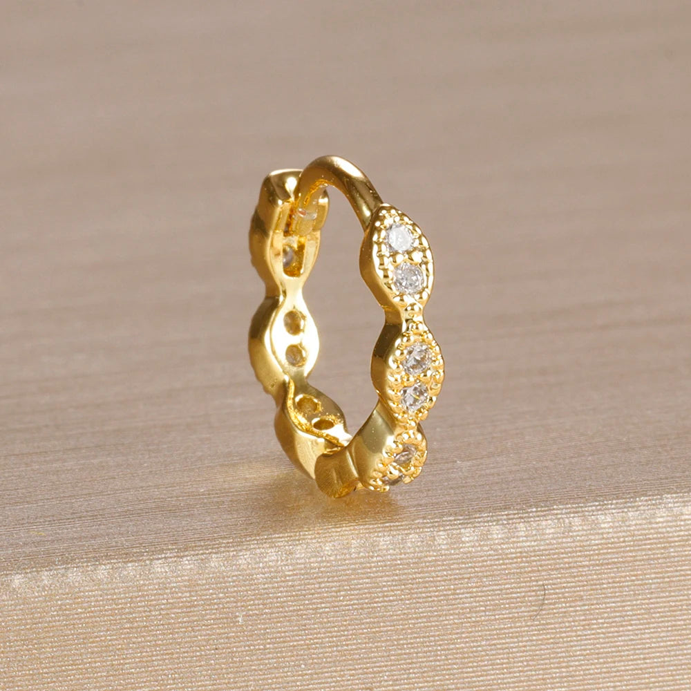 Armonia Milano — Stella Foglia CZ Hoop Earring