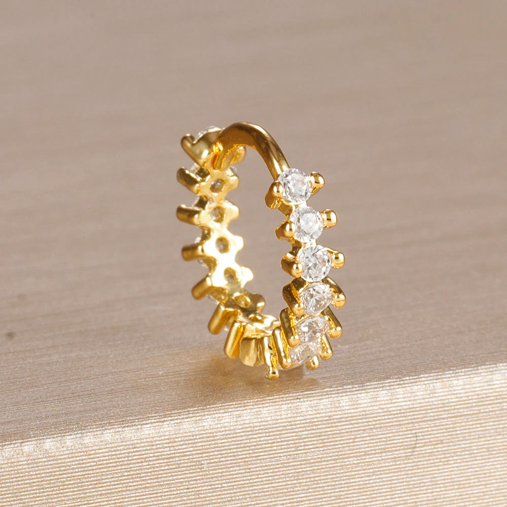 Armonia Milano — Stella Foglia CZ Hoop Earring