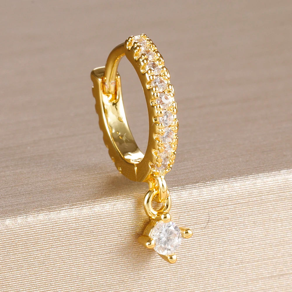 Armonia Milano — Stella Foglia CZ Hoop Earring