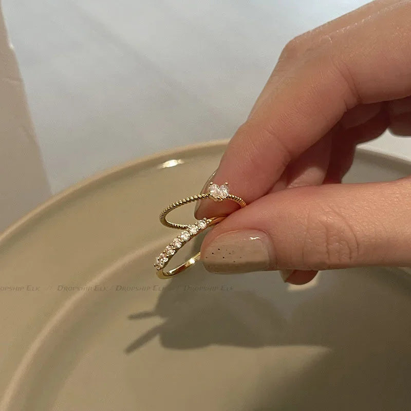 Armonia Milano “Cuore” Heart Zircon Ring Set