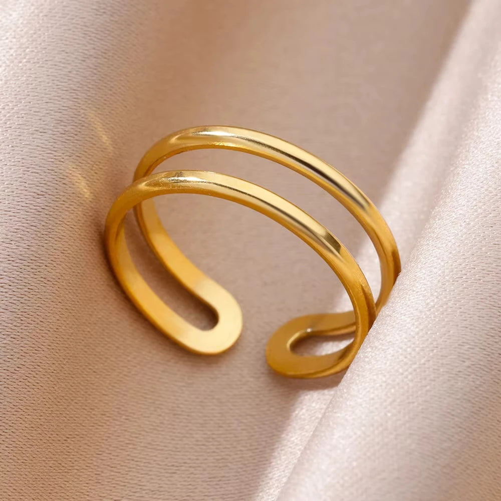 Armonia Milano “Linea Infinita” Gold-Tone Open Ring