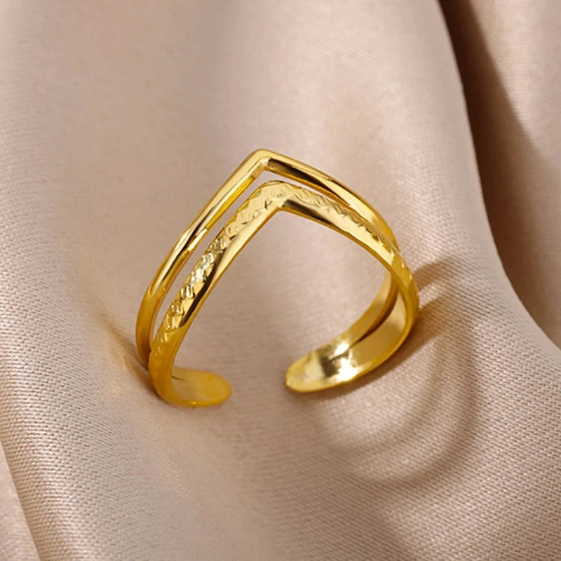 Armonia Milano “Linea Infinita” Gold-Tone Open Ring