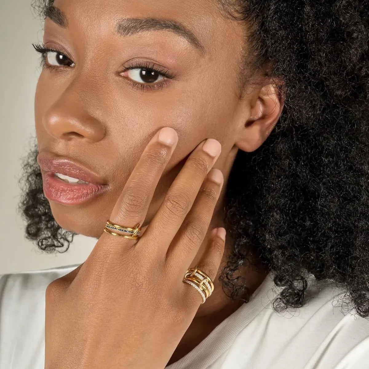 Armonia Milano “Fiamma” Two-Tone Stacking Ring Set