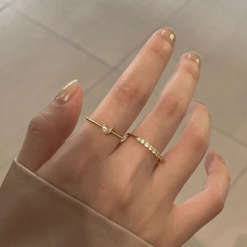 Armonia Milano “Cuore” Heart Zircon Ring Set