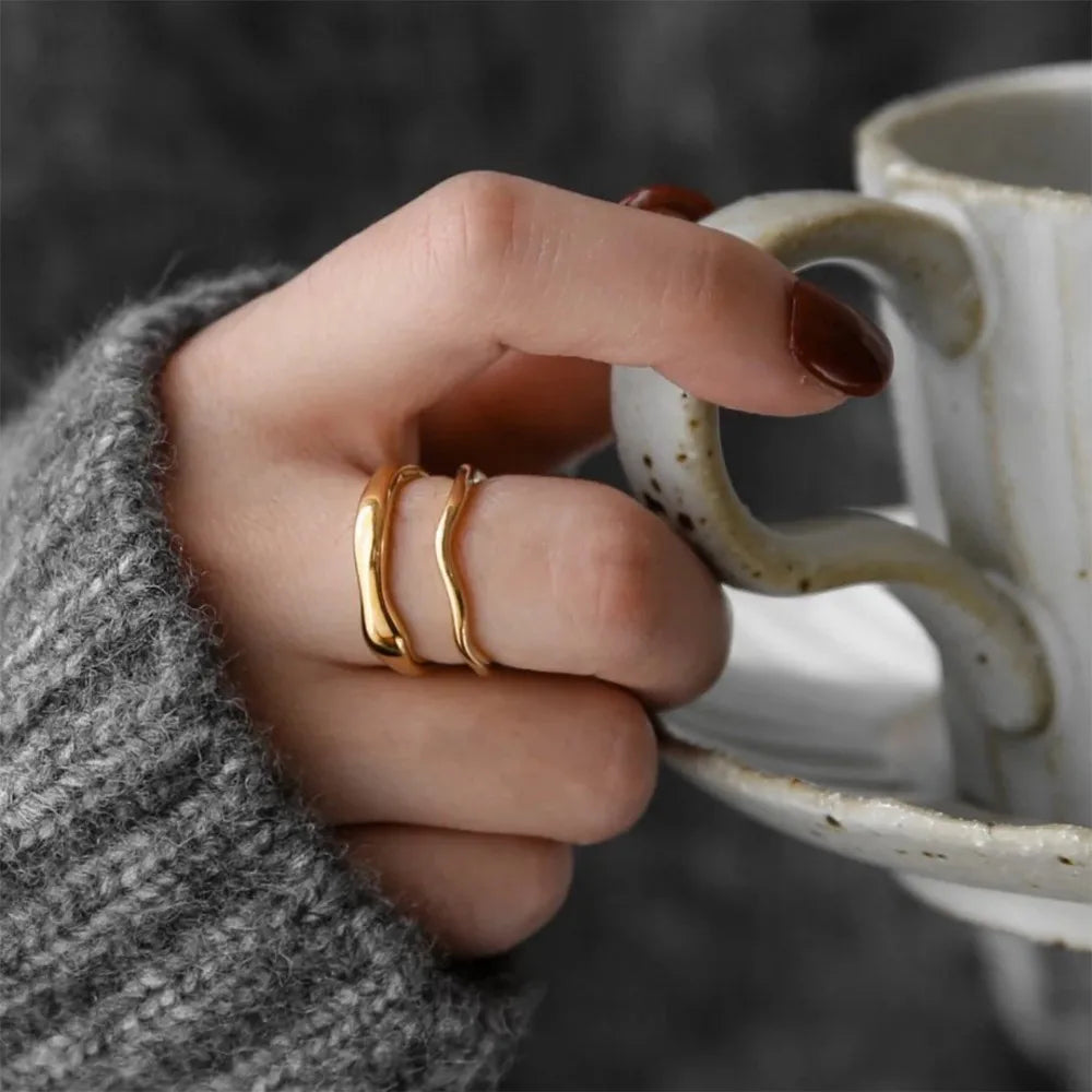 Armonia Milano “Onda” Ripple Ring Set
