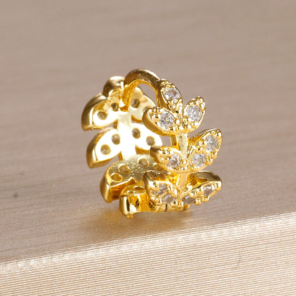 Armonia Milano — Stella Foglia CZ Hoop Earring