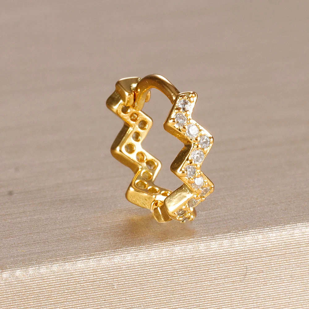Armonia Milano — Stella Foglia CZ Hoop Earring