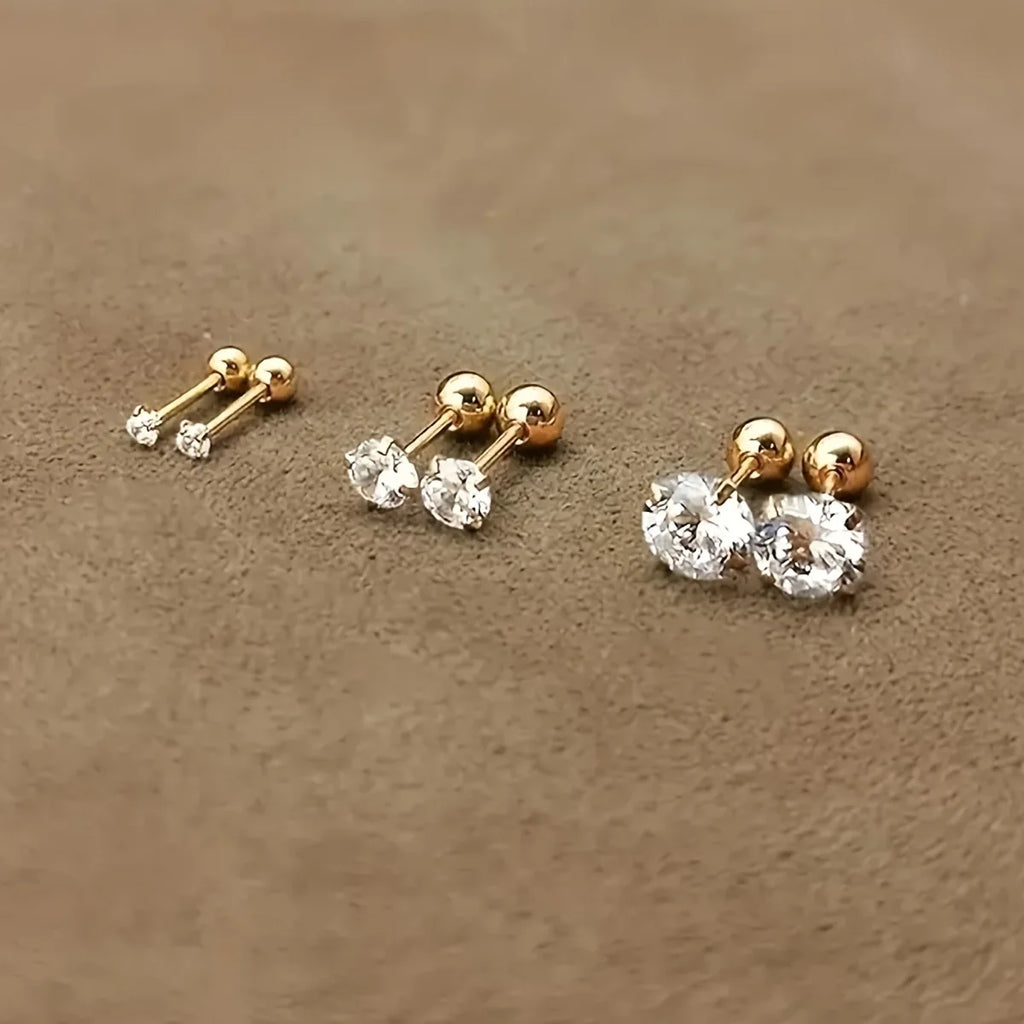 Armonia Milano — Luce Essenziale CZ Stud Earrings