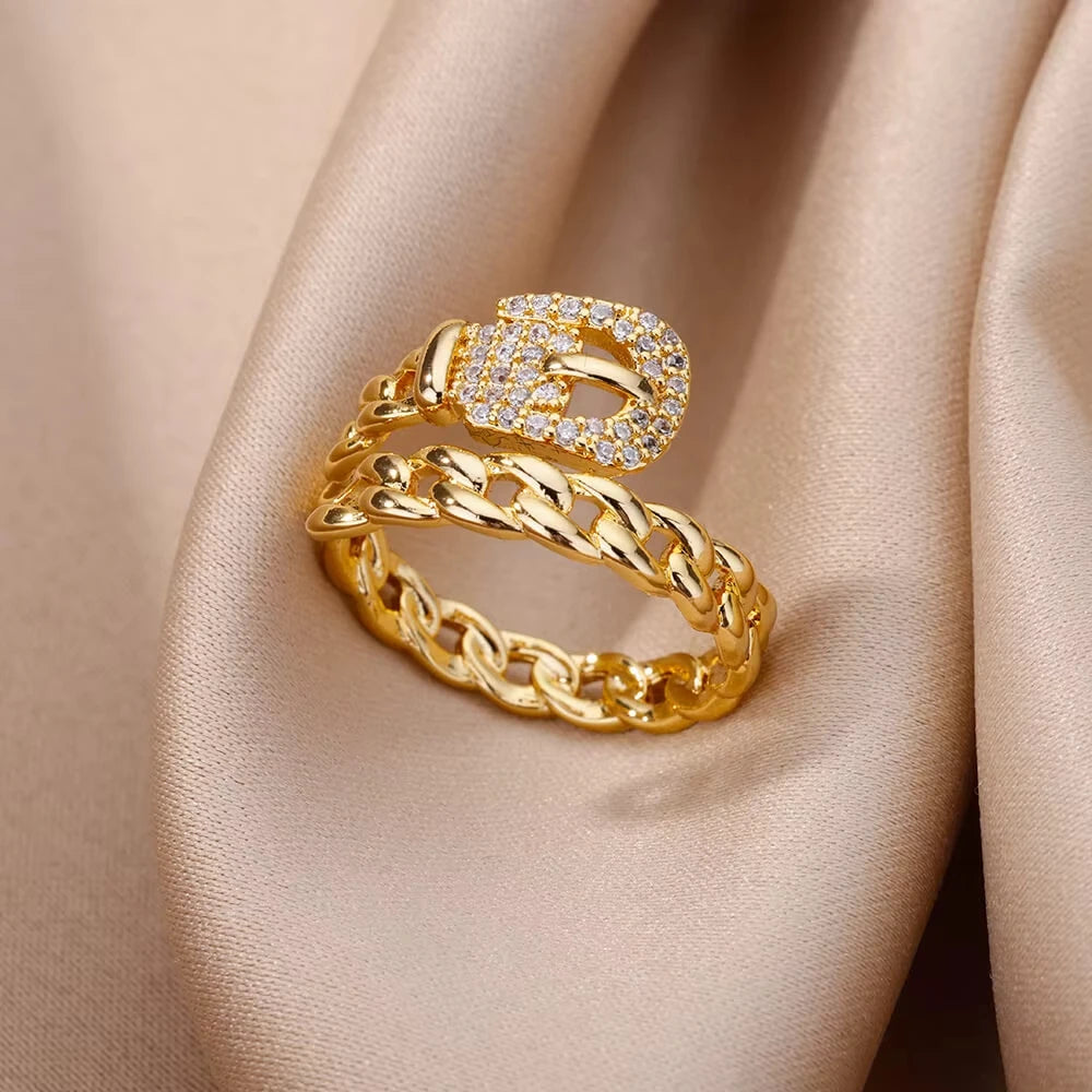 Armonia Milano “Occhio” Zircon Geometric Ring