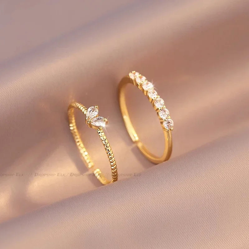 Armonia Milano “Cuore” Heart Zircon Ring Set
