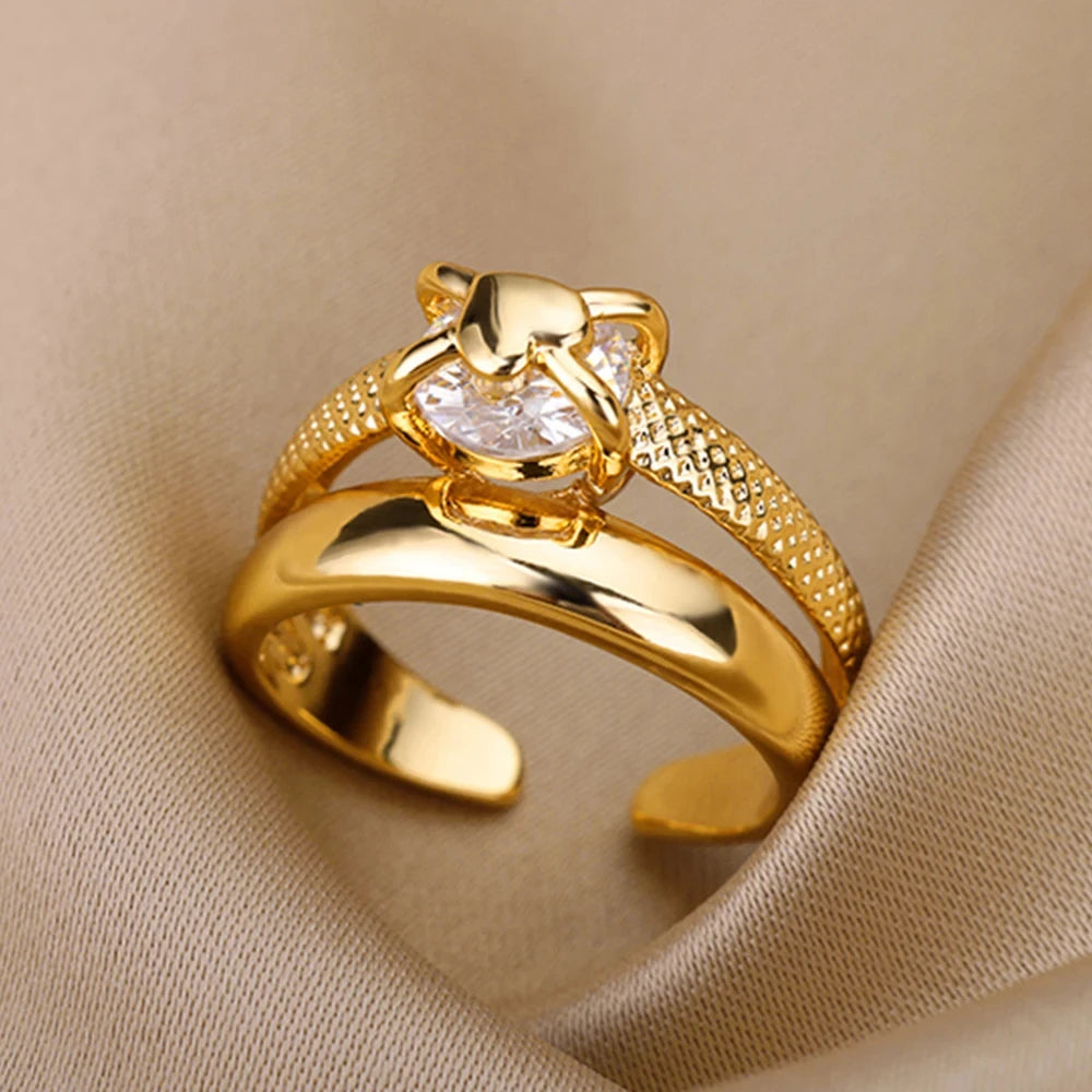 Armonia Milano “Occhio” Zircon Geometric Ring