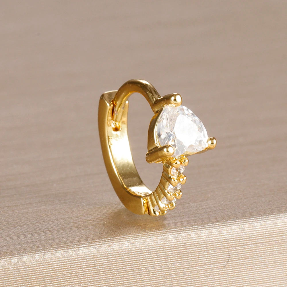 Armonia Milano — Stella Foglia CZ Hoop Earring