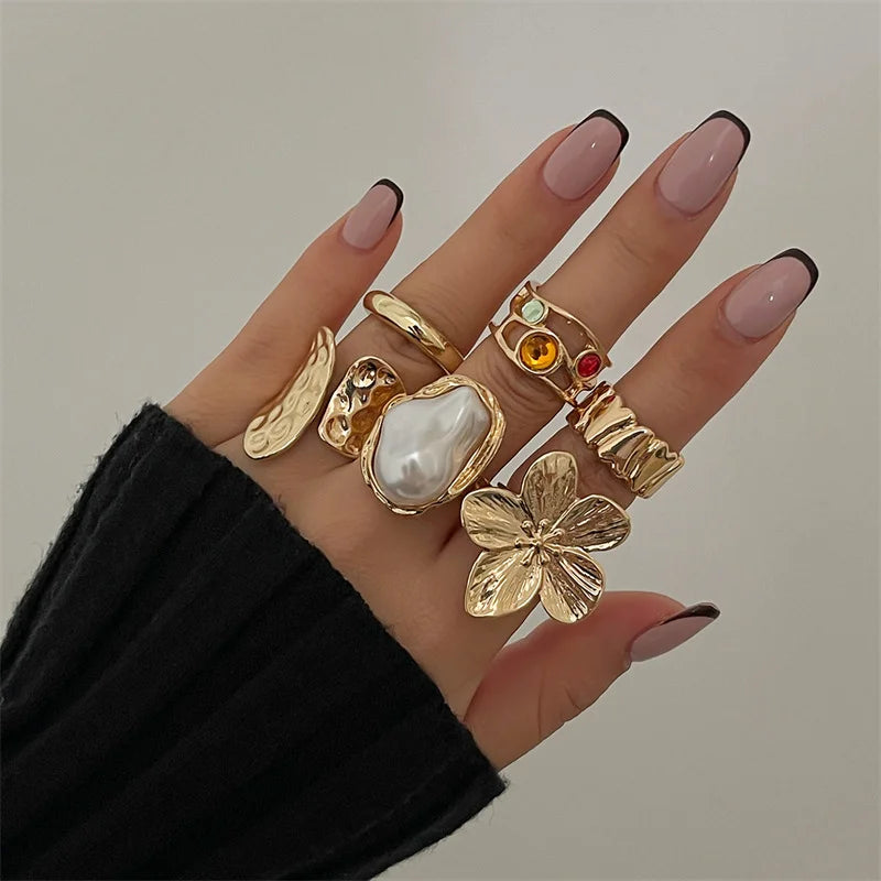 Armonia Milano “Libertà” 12-Piece Geometric Ring Set