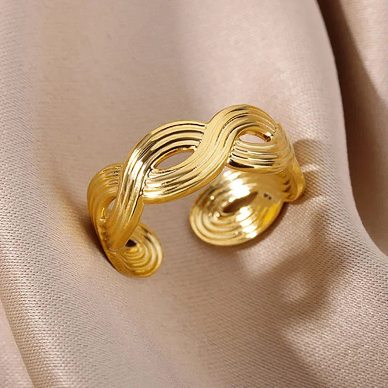 Armonia Milano “Linea Infinita” Gold-Tone Open Ring