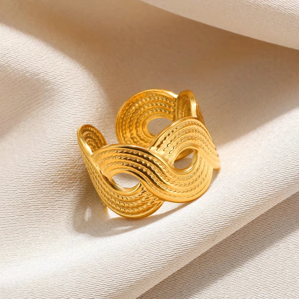 Armonia Milano “Linea Infinita” Gold-Tone Open Ring